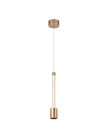 FUGAZ Candeeiro suspenso LED com iluminação vertical 7W 3000K 960Lm Ouro