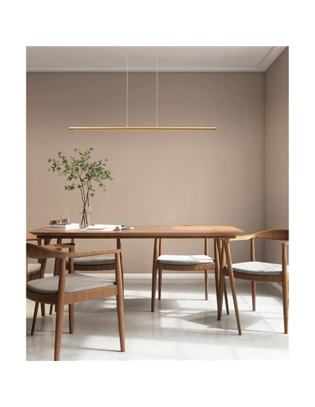 Lámpara LED colgante LINEAL 122,20cm de largo, 38W 3000K Negro