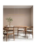Lámpara LED colgante LINEAL 122,20cm de largo, 38W 3000K Oro
