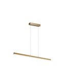 Lámpara de techo LED colgante con luz arriba y abajo LINEAL, 91,5cm de largo, 36W 3000K oro