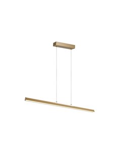 Candeeiro de teto suspenso LED com luz LINEAR ascendente e descendente, 91,5 cm de comprimento, 36 W ouro 3000 K