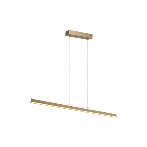 Candeeiro de teto suspenso LED com luz LINEAR ascendente e descendente, 91,5 cm de comprimento, 36 W ouro 3000 K