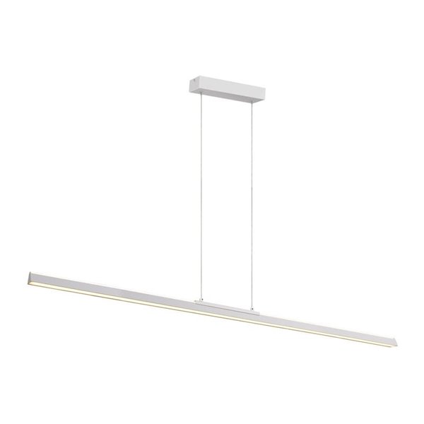 Candeeiro de teto suspenso LED extra longo, com luz LINEAR ascendente e descendente, 151,5cm de comprimento, 54W 3000K Branco