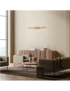 Applique LED LINEAL dorée, avec éclairage haut et bas, 22W 3000K 2