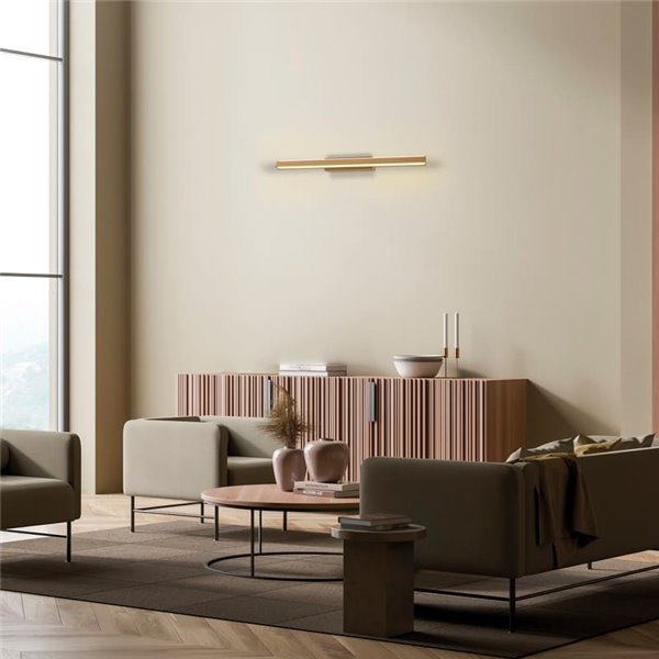 Applique LED LINEAL dorée, avec éclairage haut et bas, 22W 3000K