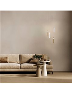 Lámpara Colgante LED Blanca SPARK con Detalle Triangular Iluminado, 7W 3000K 1000Lm 2