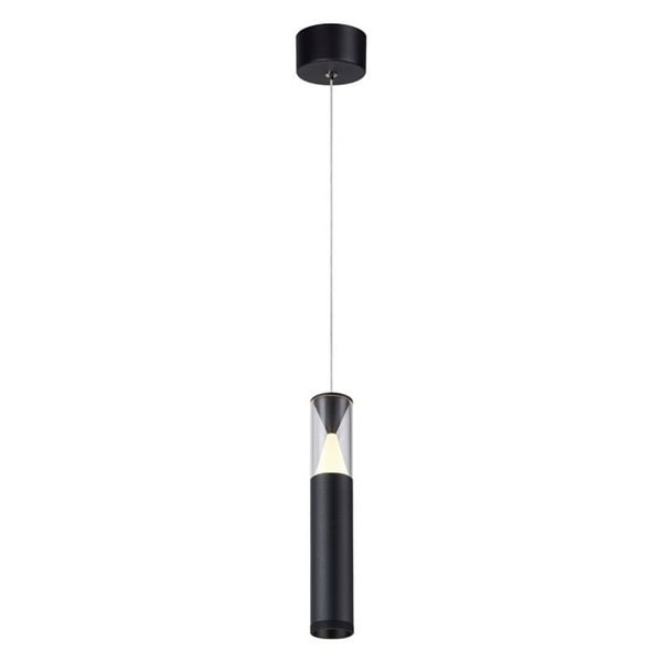 SPARK Lampe à Suspension LED Noire avec Détail Triangulaire Lumineux, 7W 3000K 1000Lm