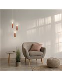 Lámpara Colgante LED SPARK gris oscuro, con Detalle Triangular Iluminado, 7W 3000K 1000Lm