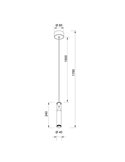 Lámpara Colgante LED SPARK gris oscuro, con Detalle Triangular Iluminado, 7W 3000K 1000Lm