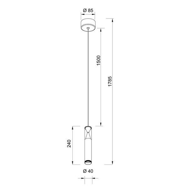 Lampe à suspension LED SPARK gris foncé, avec détail triangulaire lumineux, 7W 3000K 1000Lm