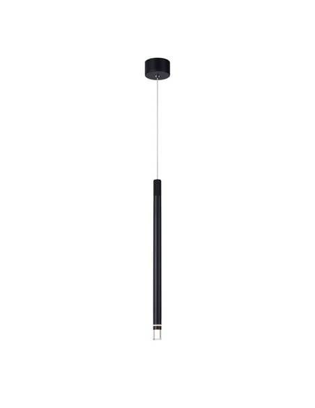 Plafonnier suspendu LED minimaliste MOANA avec détail lumineux 7W 3000K noir
