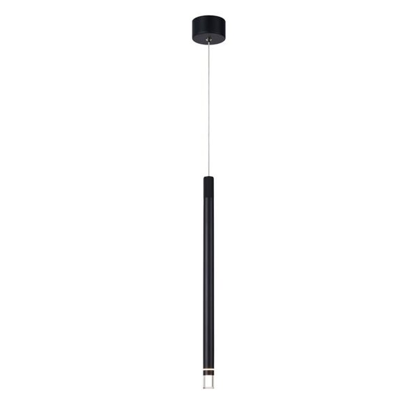 Plafonnier suspendu LED minimaliste MOANA avec détail lumineux 7W 3000K noir