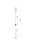 Lámpara de techo Colgante LED minimalista MOANA con detalle iluminado 7W 3000K gris oscuro