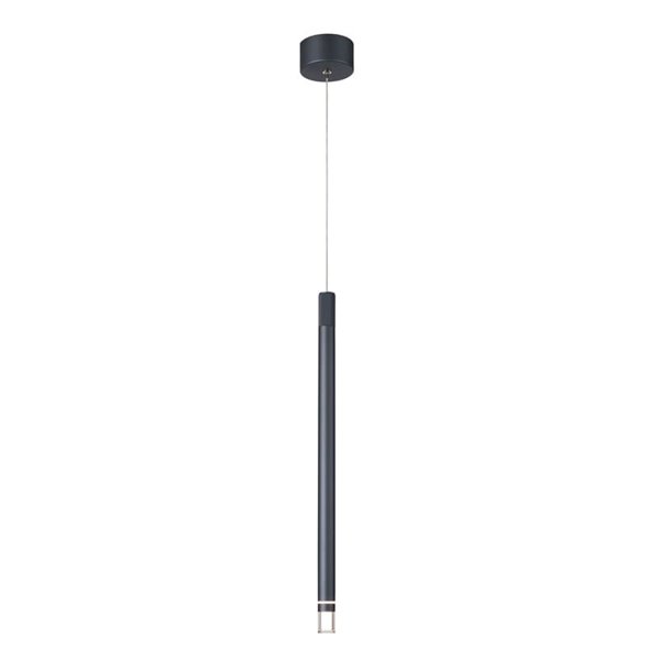 Lámpara de techo Colgante LED minimalista MOANA con detalle iluminado 7W 3000K gris oscuro