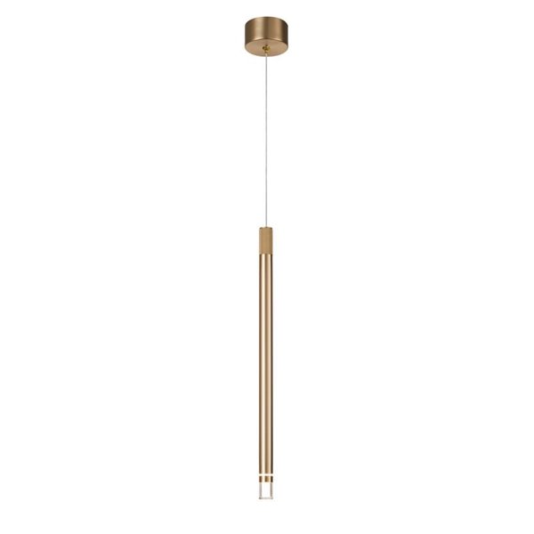 Lámpara de techo Colgante LED en latón minimalista MOANA con detalle iluminado 7W 3000K