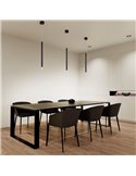 Lámpara de techo Colgante LED en latón minimalista MOANA con detalle iluminado 7W 3000K