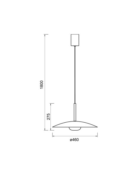 Lámpara Colgante LED regulable en altura LIDIA 12W 3000K Oro Mate