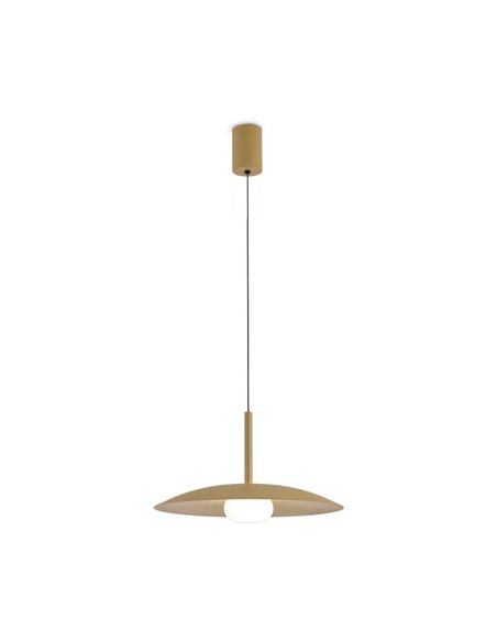 Lámpara Colgante LED regulable en altura LIDIA 12W 3000K Oro Mate