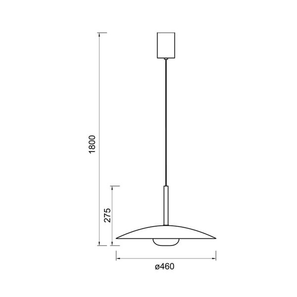Lámpara Colgante LED regulable en altura LIDIA 12W 3000K Gris Oscuro