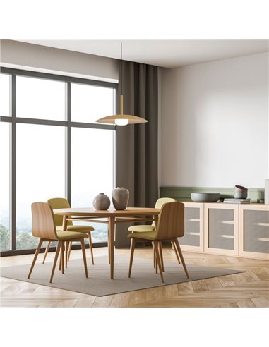 Lámpara Colgante LED regulable en altura LIDIA 12W 3000K Café