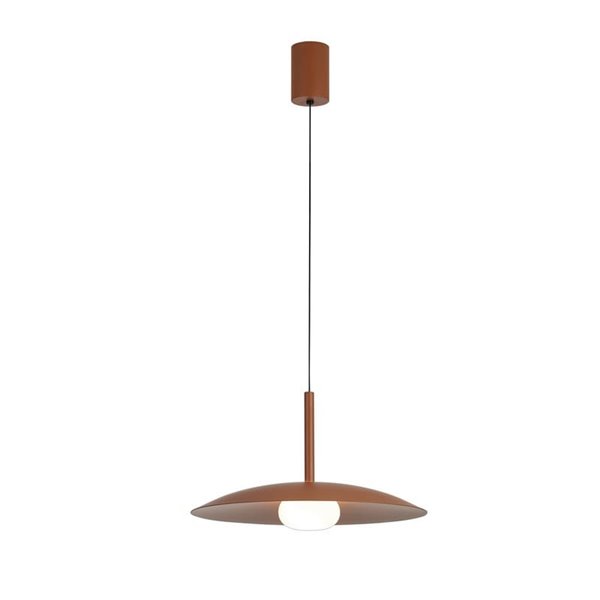 Candeeiro suspenso LED regulável em altura LIDIA 12W 3000K Café