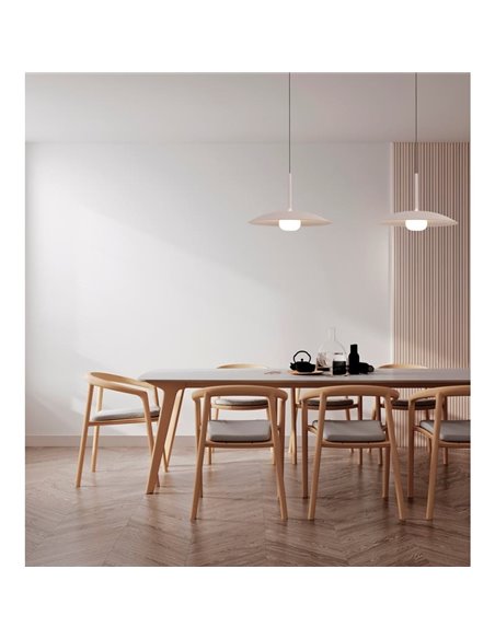 Candeeiro suspenso LED ajustável em altura LIDIA 12W 3000K Branco