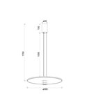 Lámpara Colgante LED elgante NÓMADA Negra y Oro, diseño circular, 42W 3000K 5200Lm