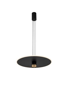 Candeeiro suspenso LED NÓMADA preto e dourado, design circular, 42W 3000K 5200Lm