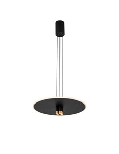 Suspension LED NOMAD Noir et Or, design circulaire, 33W 3000K 4350Lm