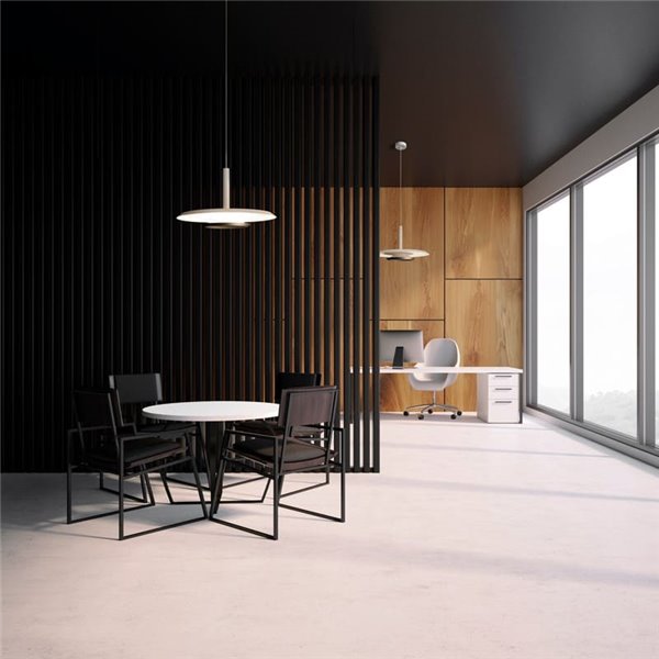 Candeeiro suspenso LED TINA com abajur duplo branco e preto, 24W 3000K 2900Lm