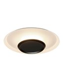 Plafón de techo LED TINA Ø56cm con doble pantalla blanca y negra 24W 3000K 2900Lm