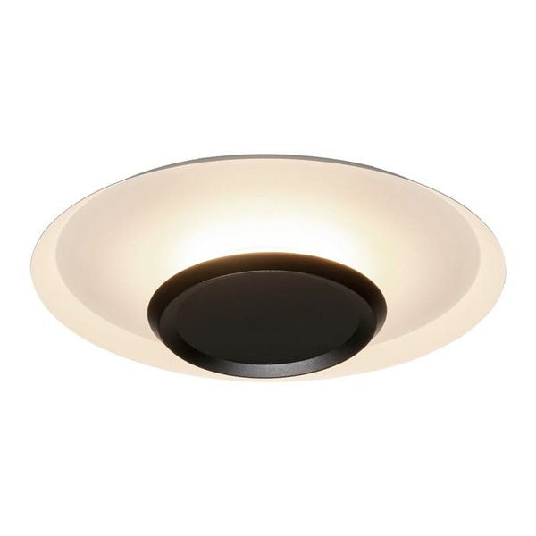 Plafón de techo LED TINA Ø56cm con doble pantalla blanca y negra 24W 3000K 2900Lm
