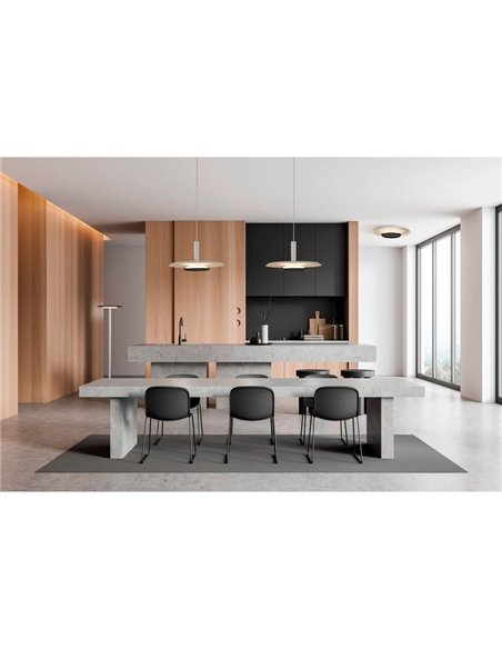 Plafón de techo LED TINA Ø56cm con doble pantalla blanca y negra 24W 3000K 2900Lm