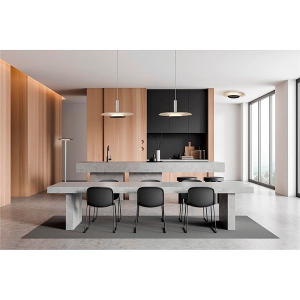 Plafonnier LED TINA Ø56cm avec double écran blanc et noir 24W 3000K 2900Lm