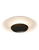 Plafón de techo LED TINA Ø40cm con doble pantalla blanca y negra 18W 3000K 2350Lm