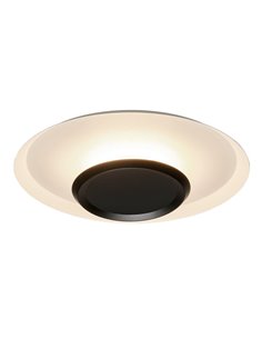 Plafón de techo LED TINA Ø40cm con doble pantalla blanca y negra 18W 3000K 2350Lm