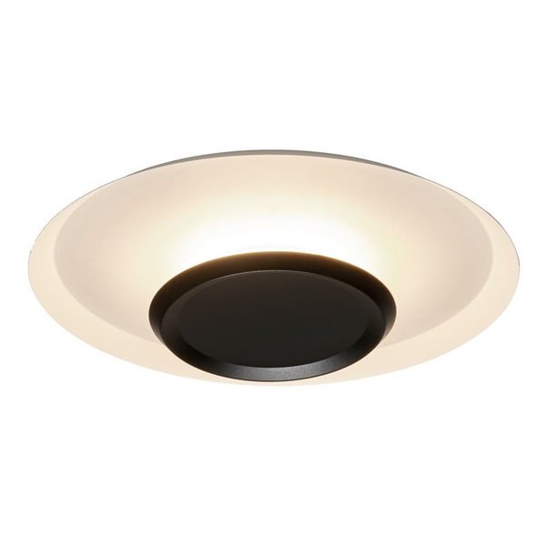 Plafón de techo LED TINA Ø40cm con doble pantalla blanca y negra 18W 3000K 2350Lm