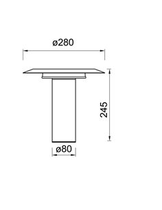 Candeeiro de mesa LED com tela dupla TINA 12W 3000K 1600Lm, preto e branco 2