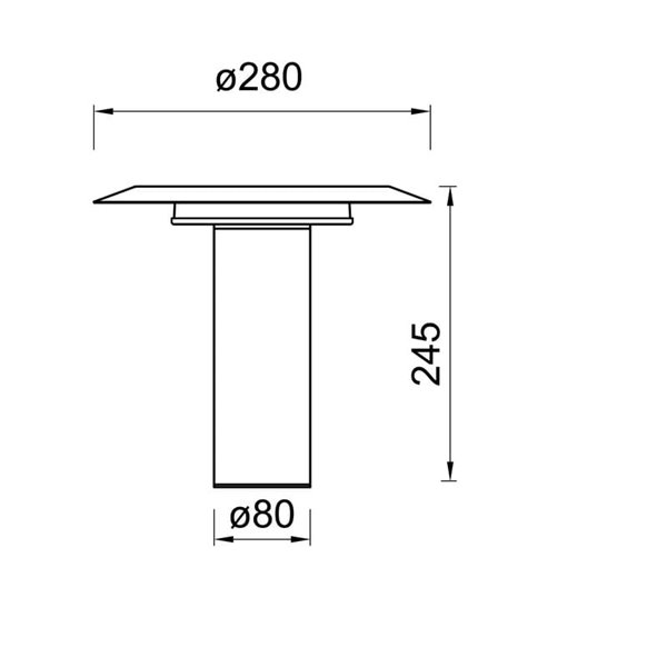 Candeeiro de mesa LED com tela dupla TINA 12W 3000K 1600Lm, preto e branco