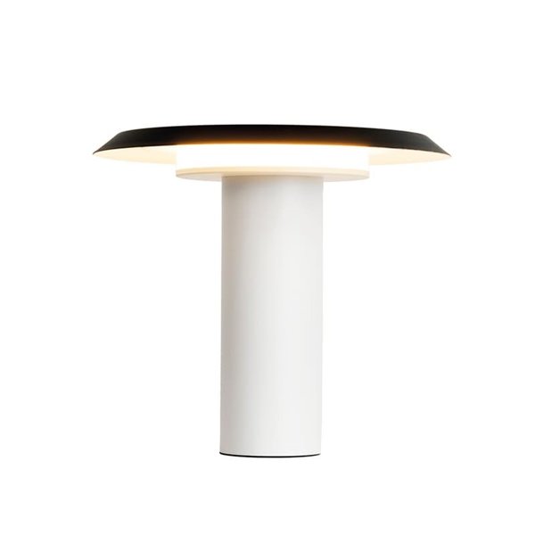 Lámpara de Sobremesa LED con doble pantalla TINA 12W 3000K 1600Lm,  blanco y negro