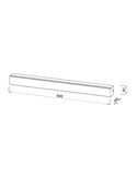 Aplique de pared LED ELEGANCE 24W 3000K 2750Lm, Gris 60,6cm de largo