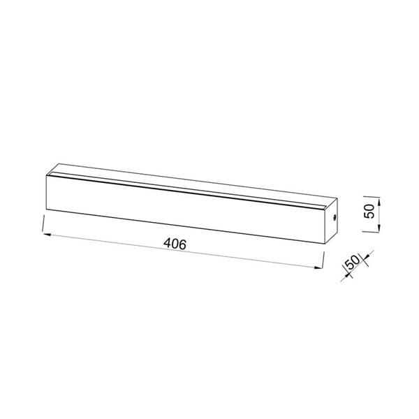 Aplique de pared LED ELEGANCE 17W 3000K 1800Lm, Gris 40,6cm de largo