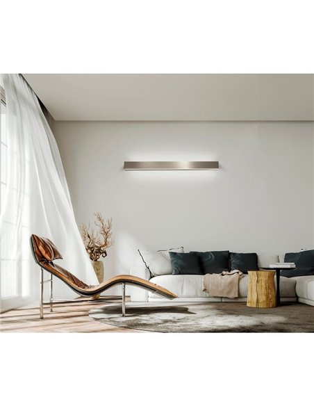 Luminária de parede LED ELEGANCE 17W 3000K 1800Lm, Cinza, 40,6cm de comprimento