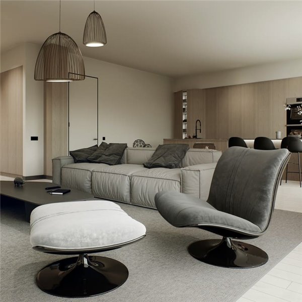 Candeeiro suspenso LED SMART preto com design de fio aberto, 20W 3000K 2750Lm Ø22,2cm