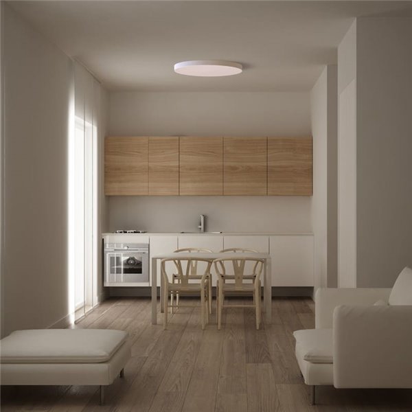 Plafonnier LED avec socle ultra fin TURIN Ø30cm, blanc 23W CCT: 3000K-4000K-5000K, 2200Lm