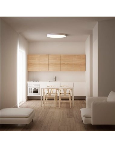 Plafón de techo LED con base ultra fina TURIN Ø30cm, blanco 23W CCT: 3000K-4000K-5000K, 2200Lm