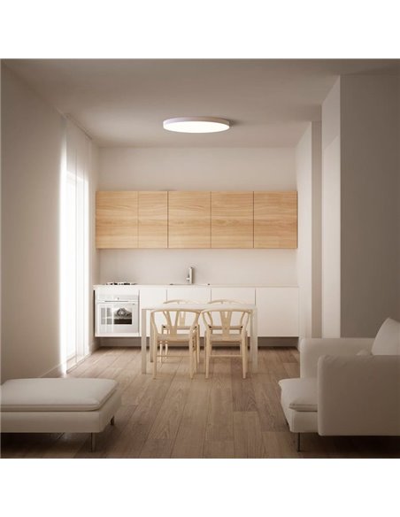 Plafon LED com base ultrafina TURIN Ø30cm, branco 23W CCT: 3000K-4000K-5000K, 2200Lm