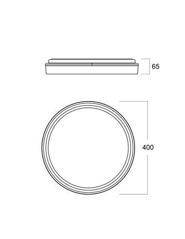 Plafonnier LED dimmable VERONA 40W, 2700K-5000K, Blanc/Or, 5400Lm, Ø40cm