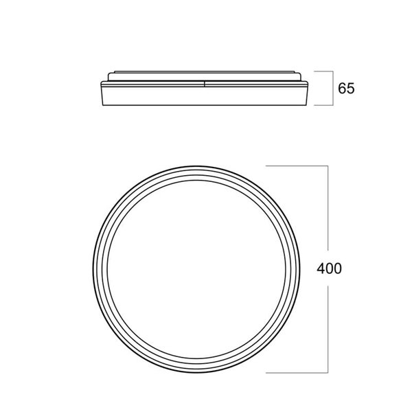 Plafonnier LED dimmable VERONA 40W, 2700K-5000K, Blanc/Or, 5400Lm, Ø40cm