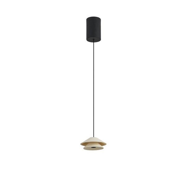 Candeeiro suspenso LED com abajur duplo Ø13cm PICCOLA regulável em altura, branco 5W 3000K 550Lm